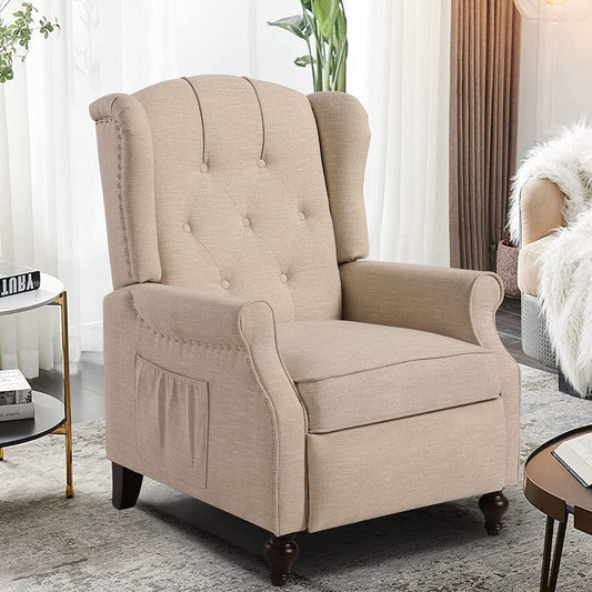 Wingback Recliner Chair with Massage and Heat-1
