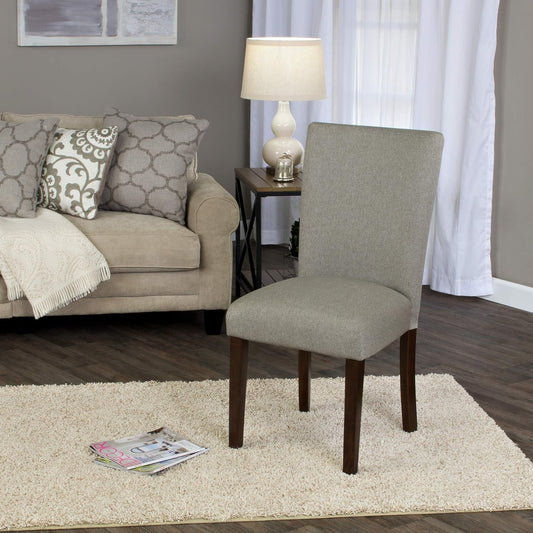 Parsons Classic Upholstered Accent Dining Chair, Single Pack, Gray-1