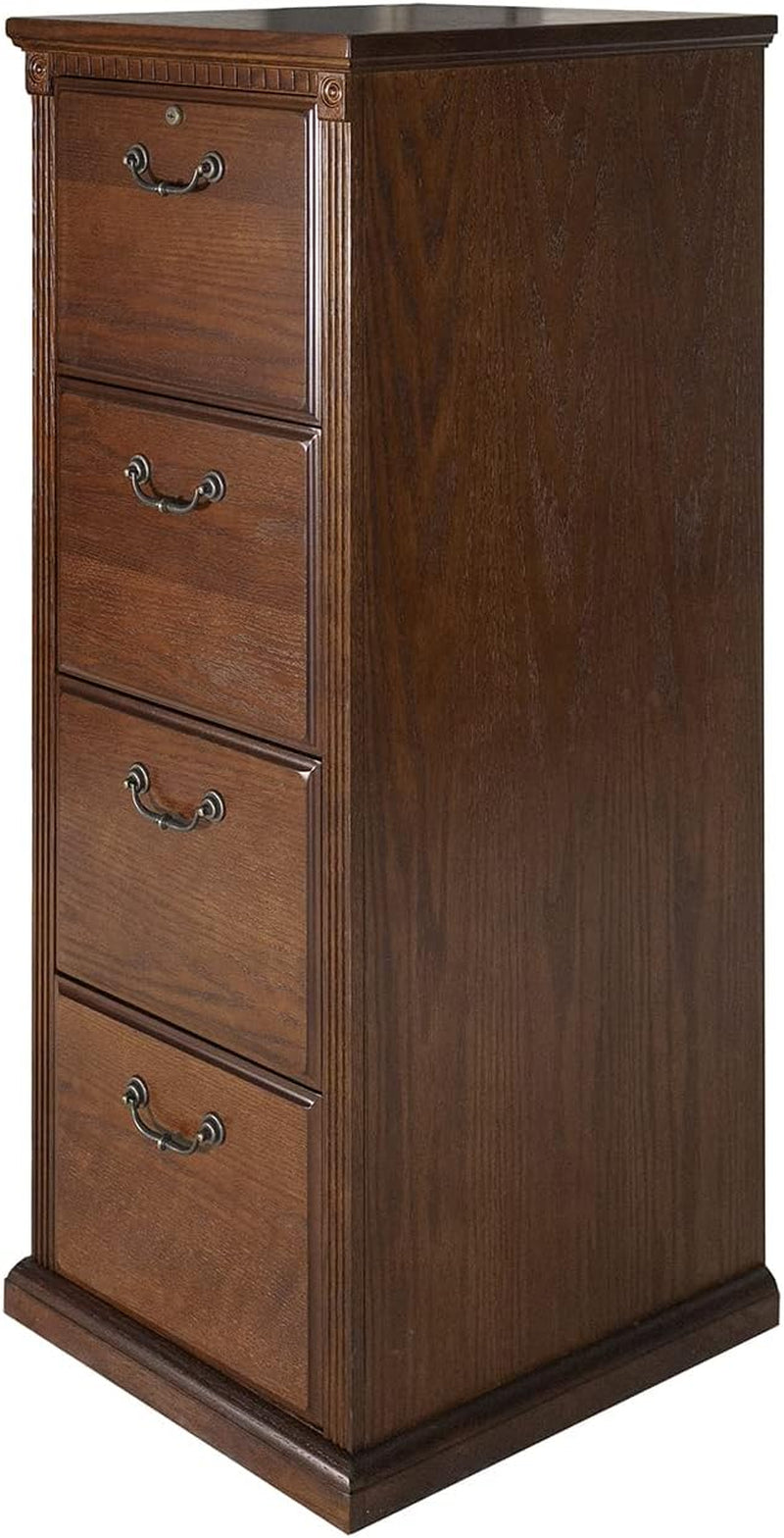 Huntington Oxford 4-Drawer File Cabinet, Burnish Finish, Fully Assembled-2