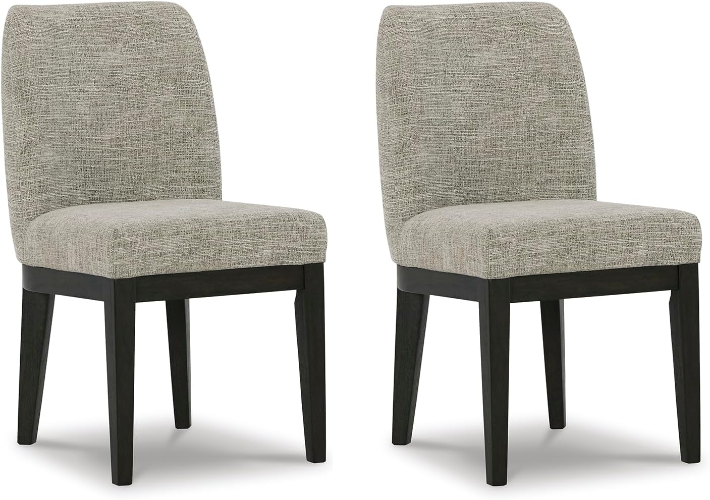 Burkhaus Traditional Upholstered Dining Chair, Set of 2, Dark Brown-0