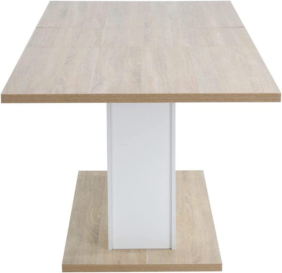 Extensible Dining Table for 4-8P, Wooden Top-3
