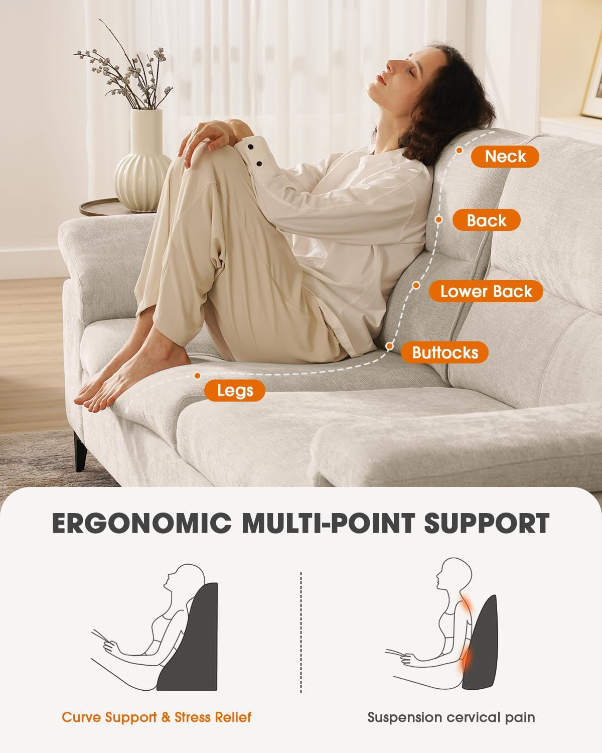 Beige Loveseat with Removable Cover (71.25")-3