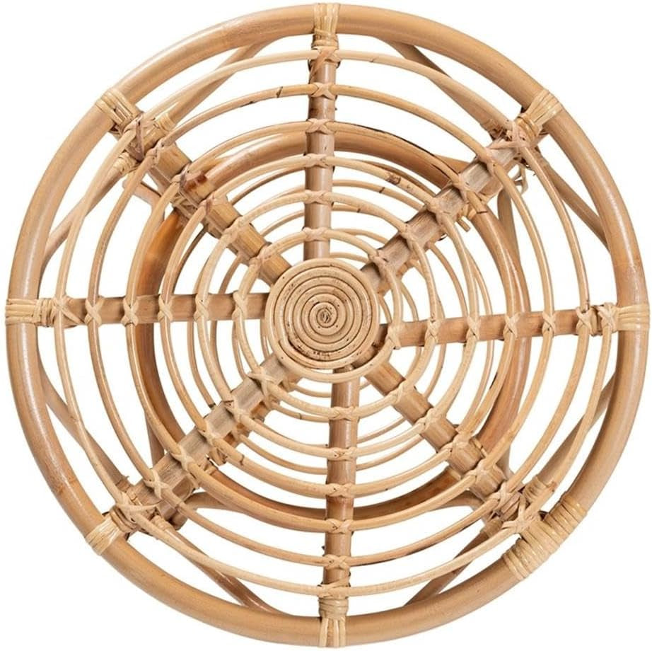 Alleta Modern Bohemian Natural Brown Rattan 3-Piece Living Room Set-3