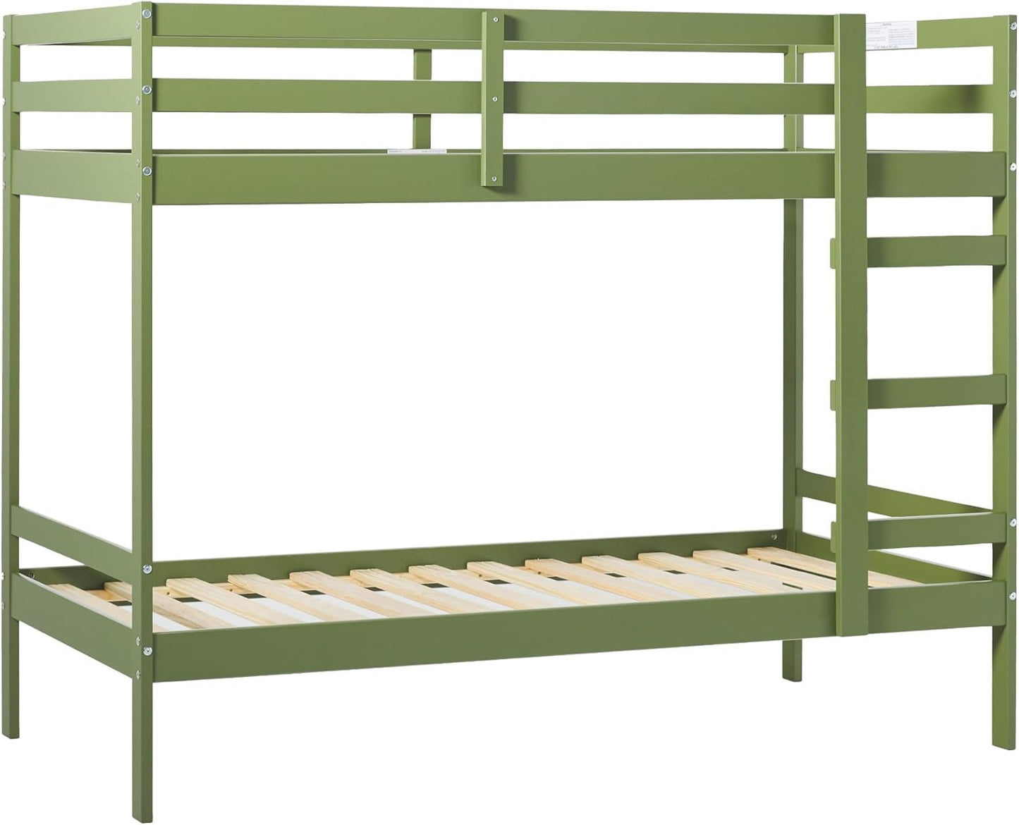 Modern Twin-Size Children'S Bed Frame Bedroom, Twin-Size, Olive Green-0
