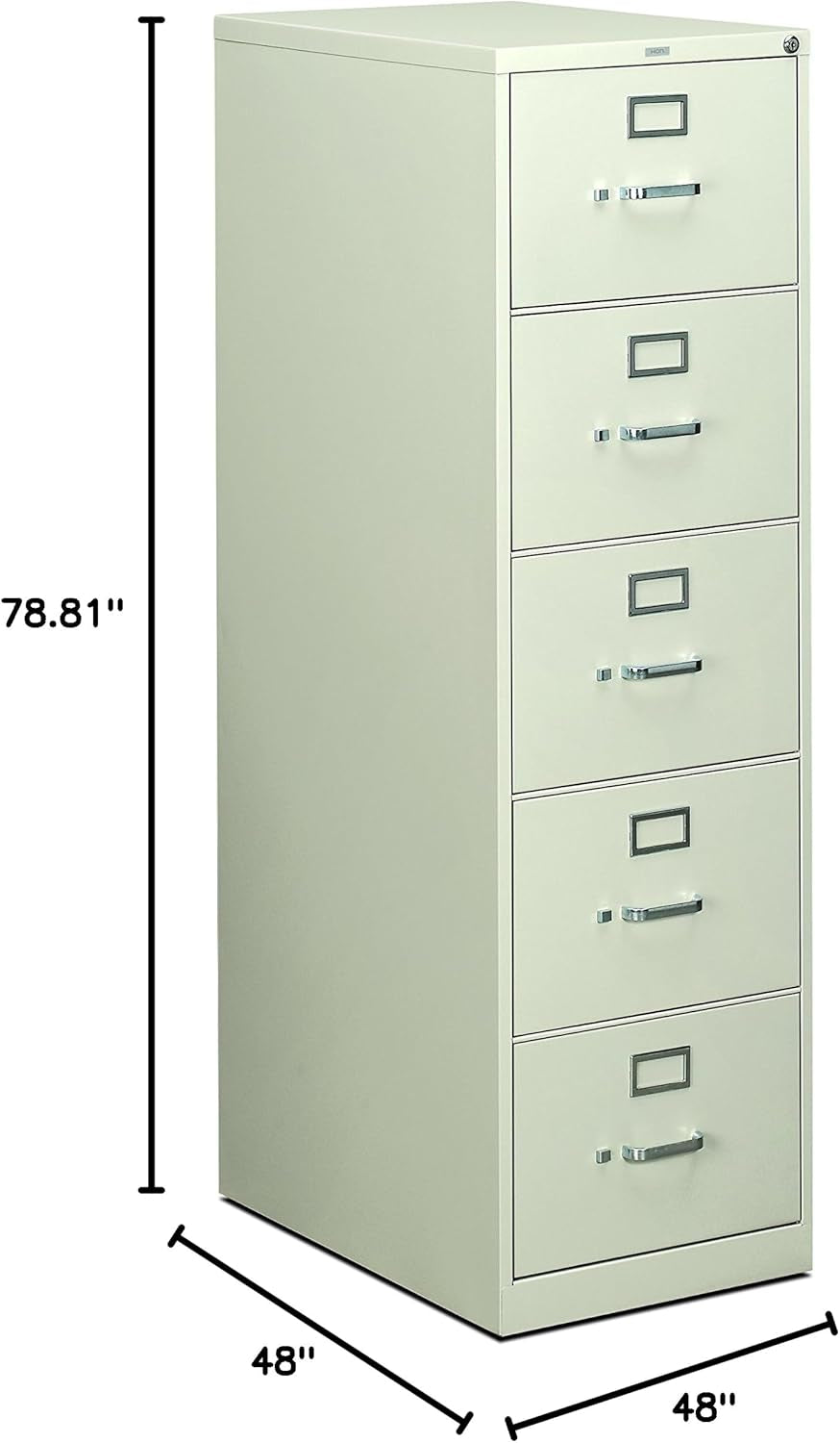 5 Drawer Filing Cabinet - 310 Series Full-Suspension Legal File Cabinet, 26-1/2-Inch Drawers, Light Gray (H315C)-1