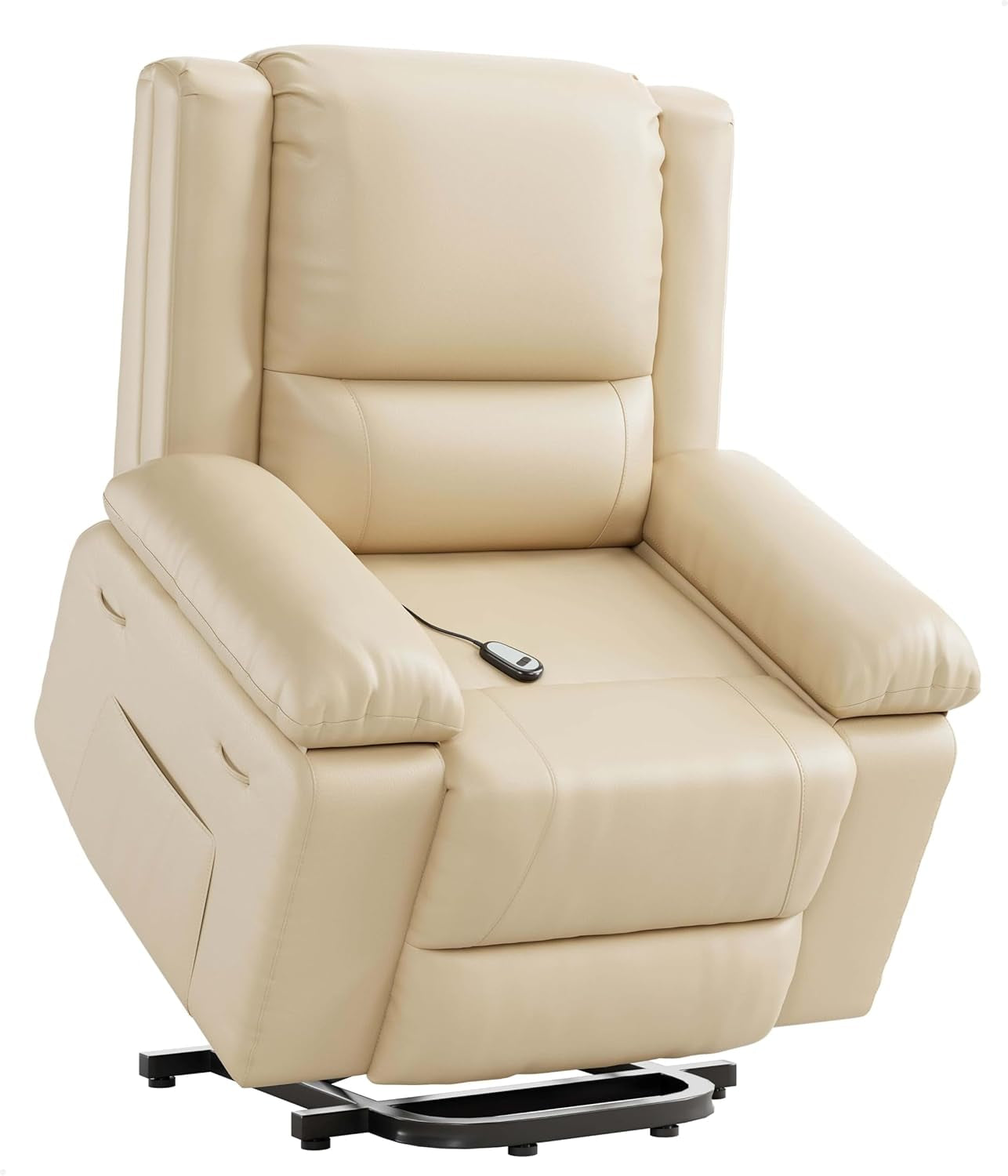 Oversized Wide Power Lift Recliner Chair - Heat and Massage, Adjustable Back and Legs, PU Leather Electric Lift Chair Designed for the Elderly and People with Mobility Impaired-0