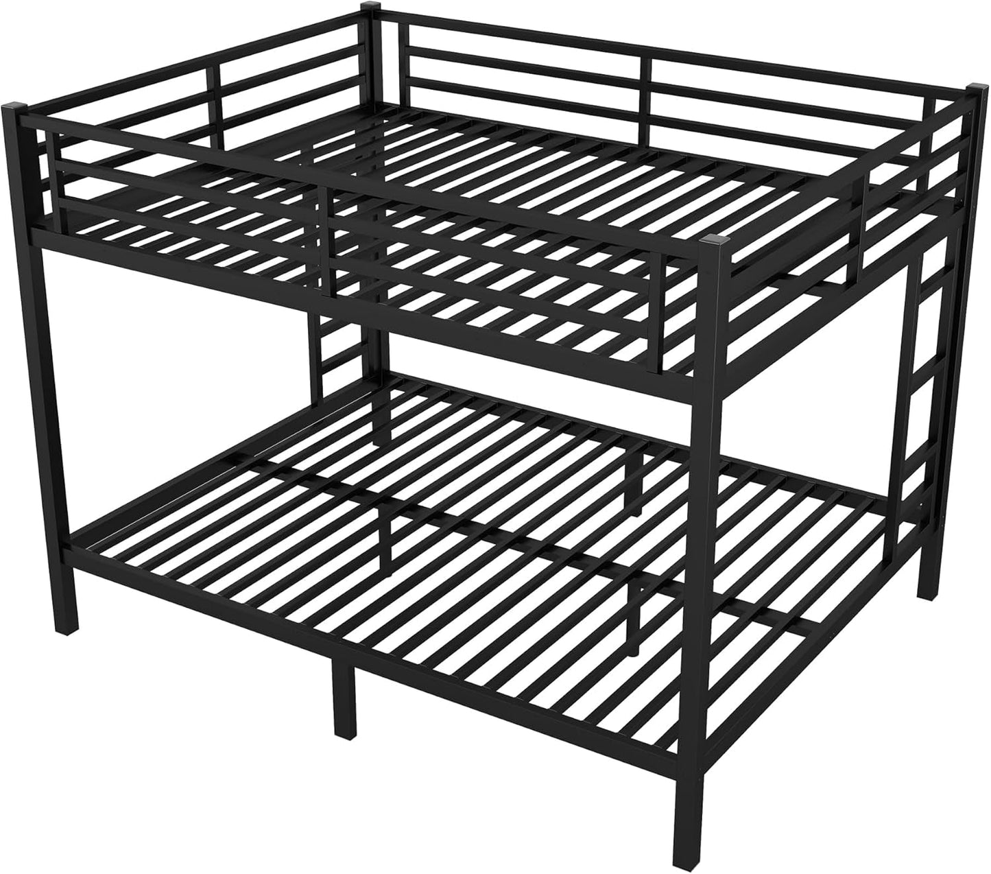 Bunk Bed Queen over Queen, Heavy Duty Metal Bunk Bed Frame, Queen Bunk Bed for Adults, Adult Bunk Beds Heavy Duty, Queen Bunk Bed, Black-3