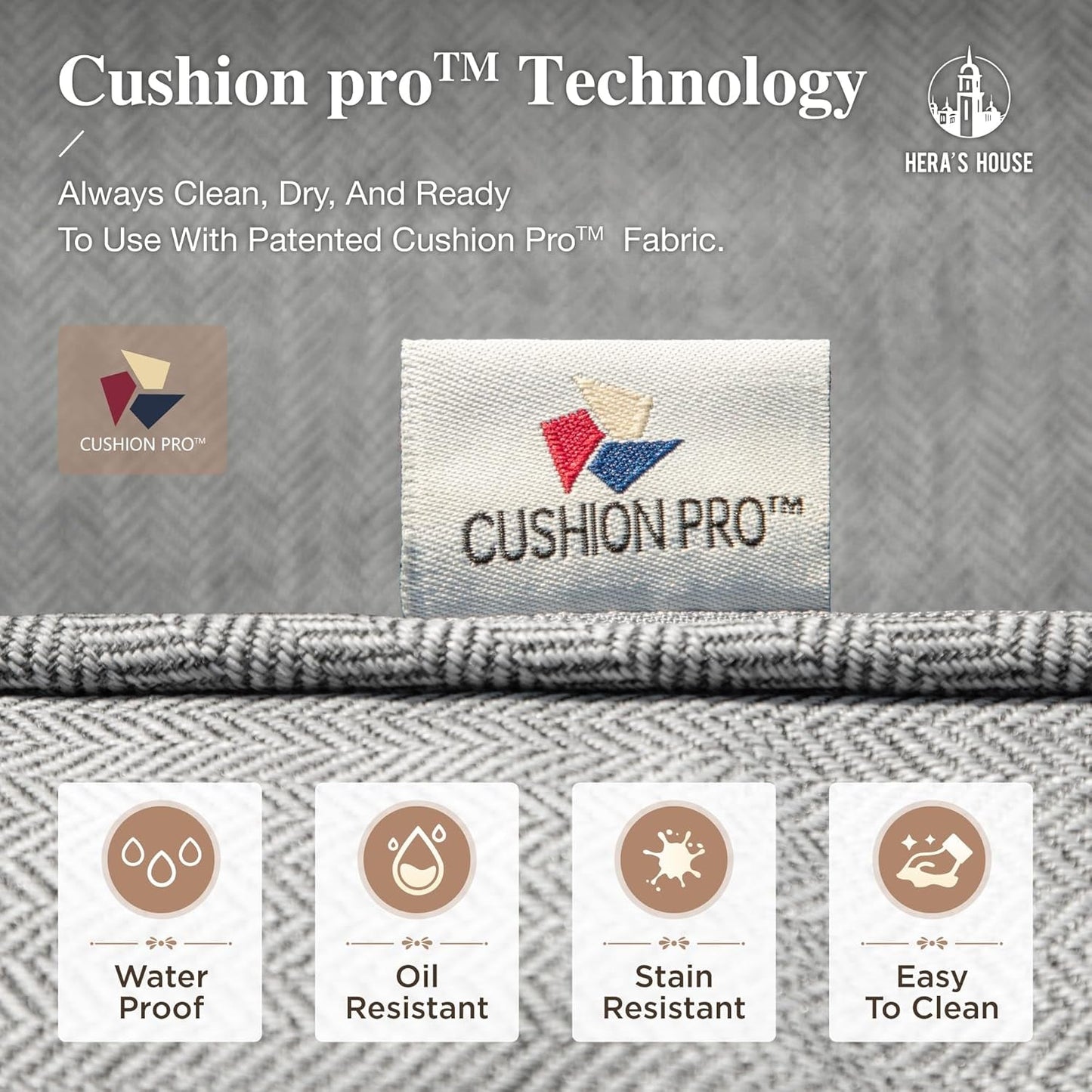 4 Piece Patio Furniture Set, 2 X Cushioned Metal Chair, 1 X 3-Seat Sofa with Coffee Table, All Cushioned 5 Seats Patio Conversation Set for Lawn Garden Backyard Deck, Grey-1