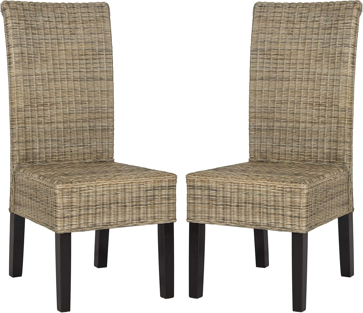 Home Collection Arjun Grey Wicker 18-Inch Dining Chair-0