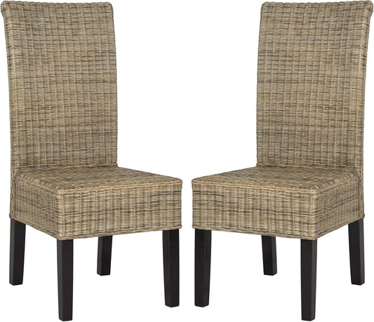Home Collection Arjun Grey Wicker 18-Inch Dining Chair-0