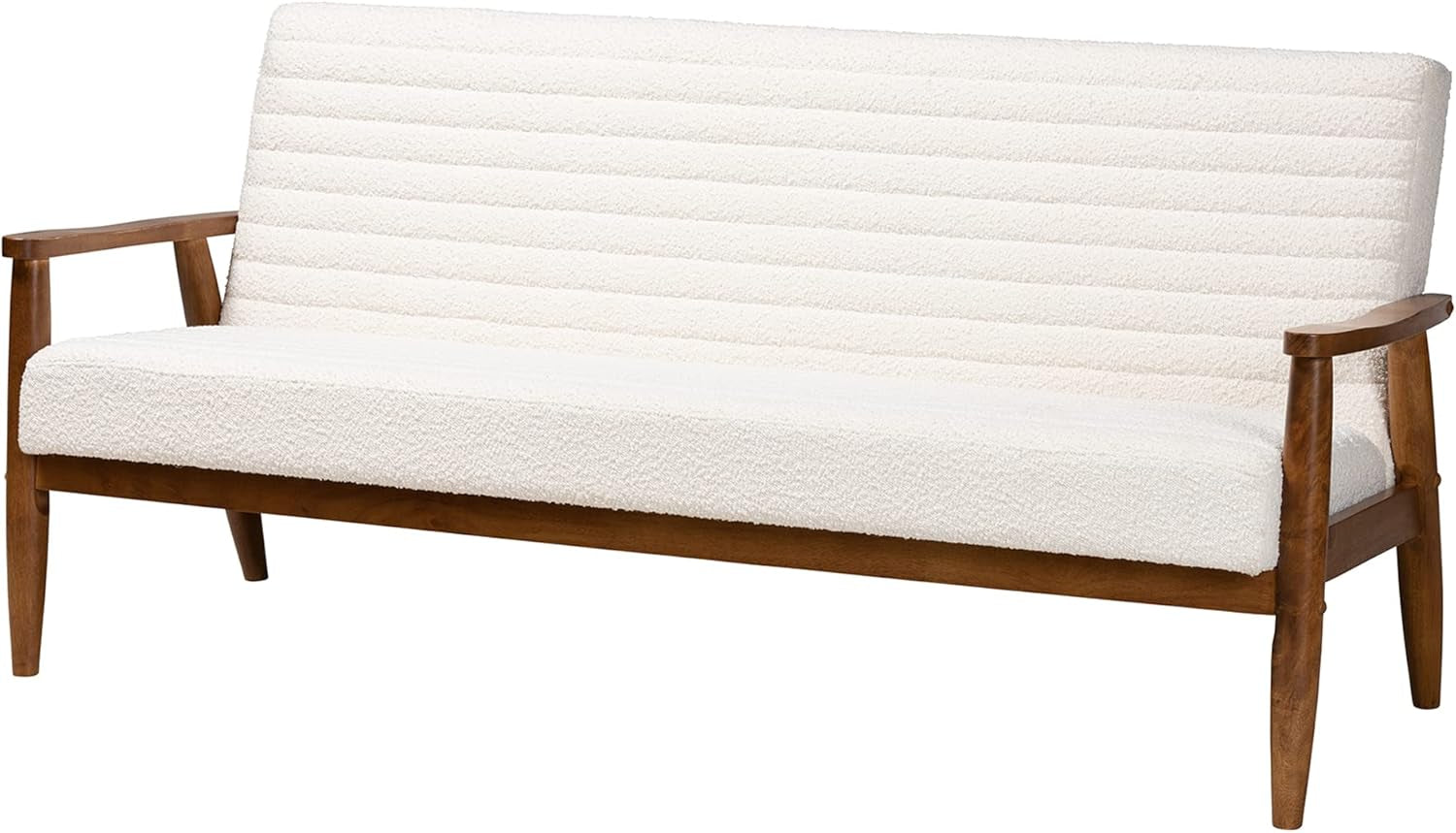 Stratton Living Room Set, 3-Piece, White/Walnut Brown-3