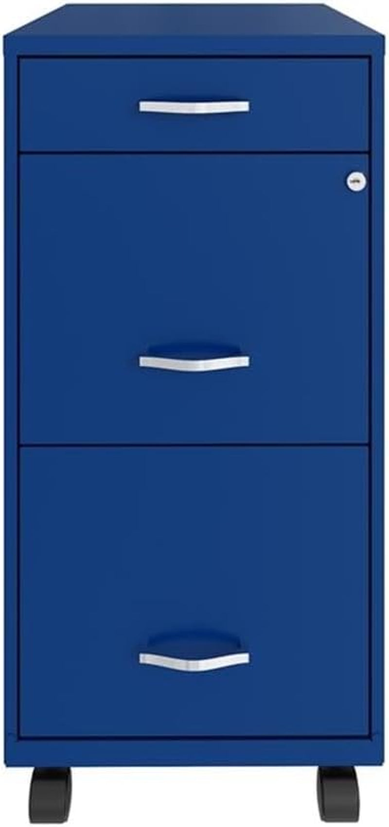 3 Drawers 29.52" Vertical Blue Metal Filing Cabinet-2