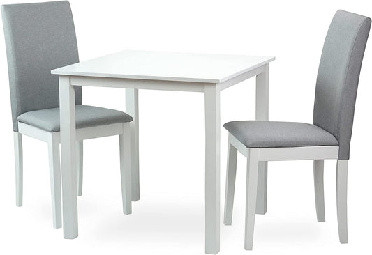 Square Wooden Dining Table in White Finish-1