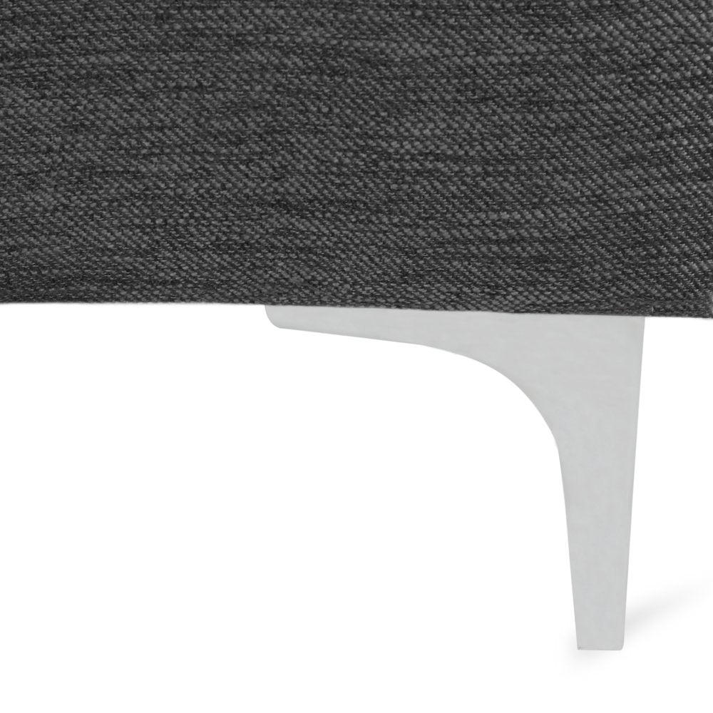 Charcoal and Silver 3 Seater Sofa-2