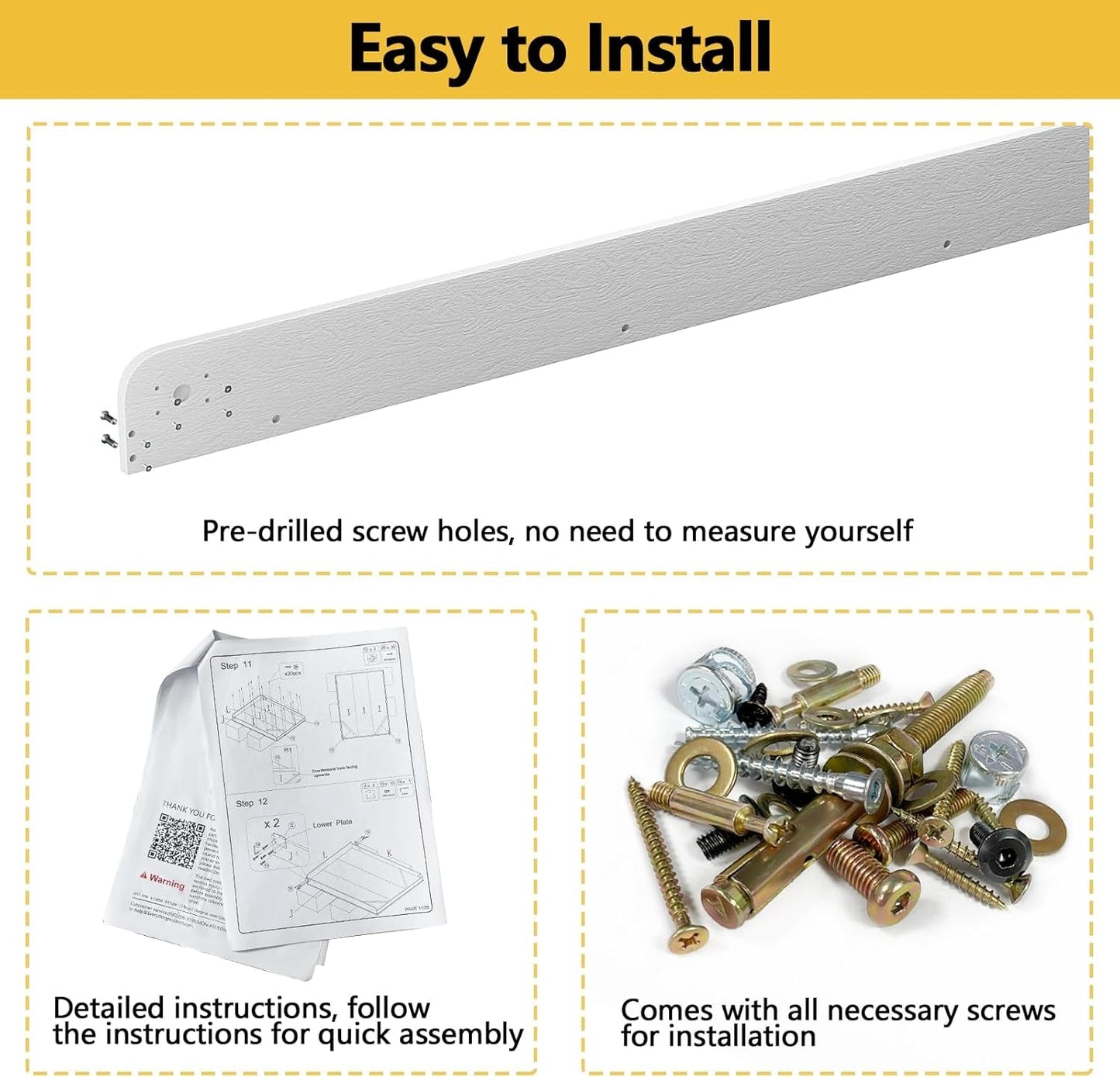 White Queen Murphy Wall Bed Space Saving-4