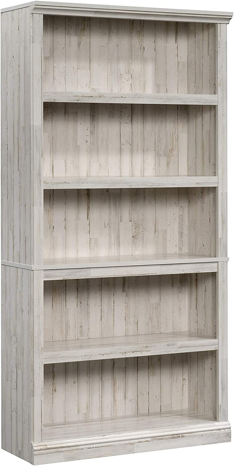 White Plank Bookcase with 5 Shelves-1