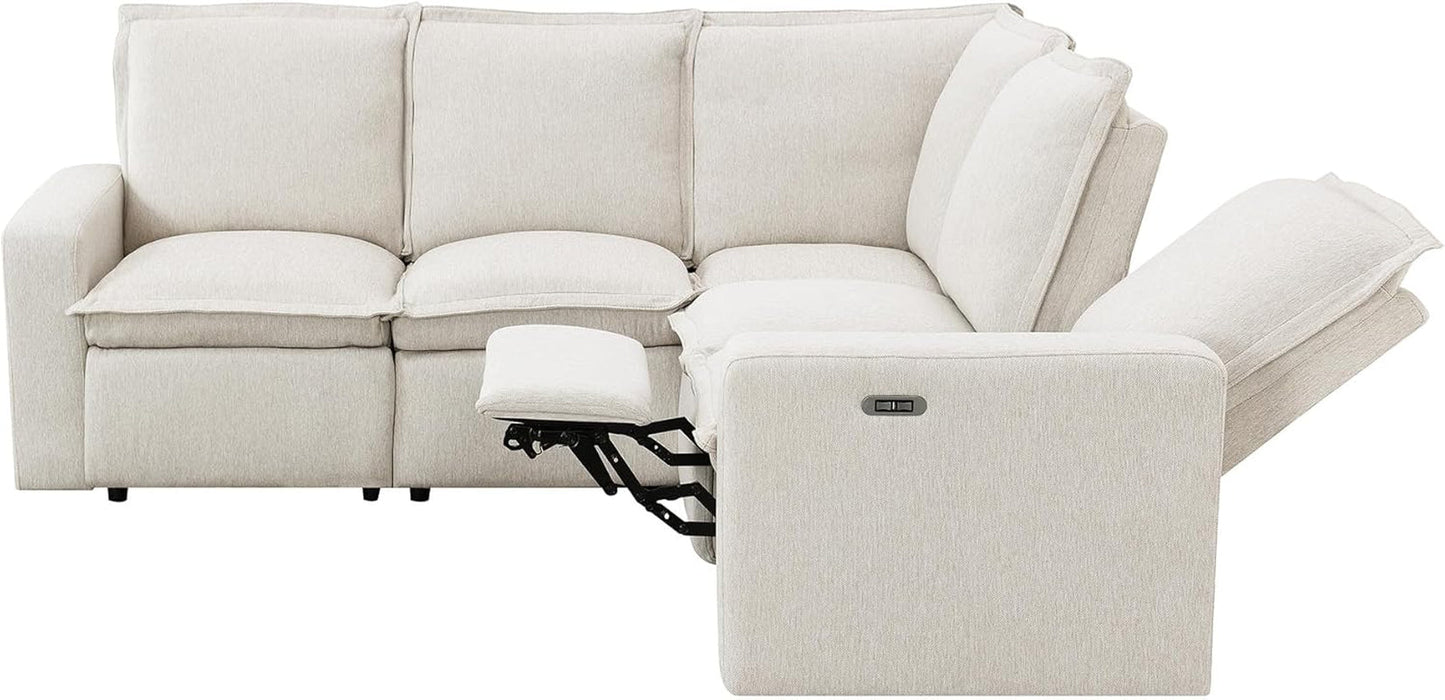 Symmetrical Power Reclining Sectional Sofa L-Shaped-3
