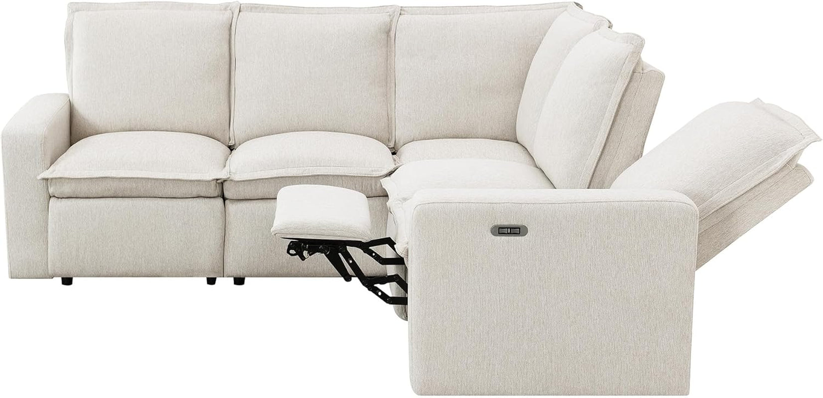 Symmetrical Power Reclining Sectional Sofa L-Shaped-3