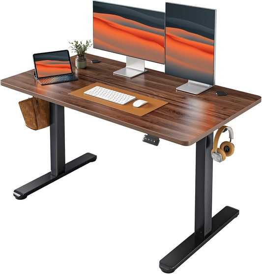 Sit Stand Desk 48x24 Inch Black Walnut-1
