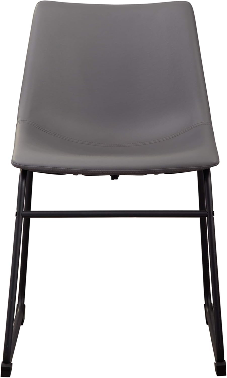 Centiar Urban Industrial 19" Faux Leather Bucket Dining Chair, 2 Count, Gray-4