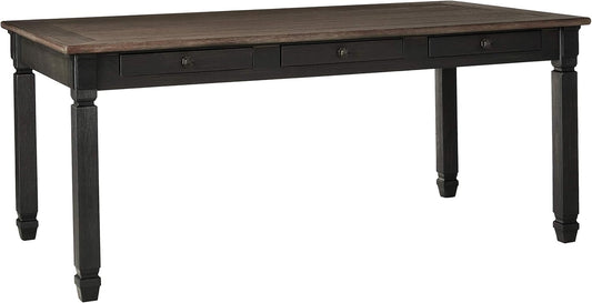 Tyler Creek Farmhouse Dining Table with Drawers, Seats up to 6, Almost Black-0