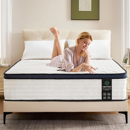 Queen Hybrid Mattress Medium-Firm, 12", CertiPUR-US Certified-0