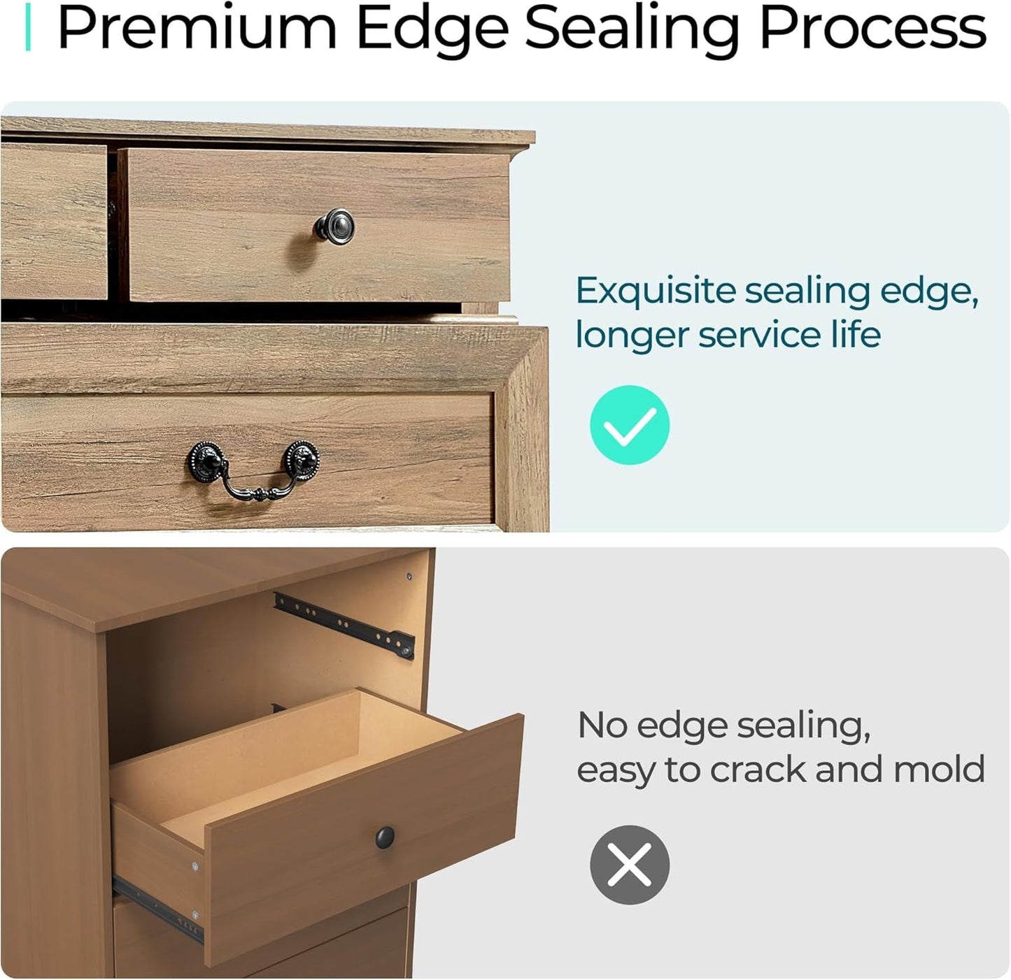 9 Drawers Dresser for Bedroom, Wood Bedroom Dresser Farmhouse Drawer Chest, 9 Chest of Drawer, Tall Dresser for Closet, Dressers Organizer for Living Room, Closet, Hallway-2