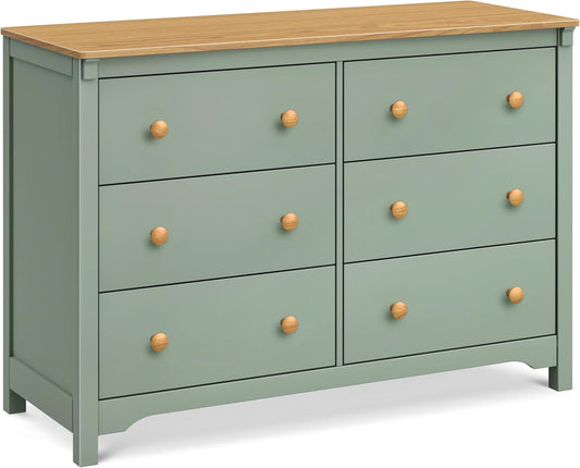 Shea 6-Drawer Dresser in Light Sage and Honey, GREENGUARD Gold Certified-0