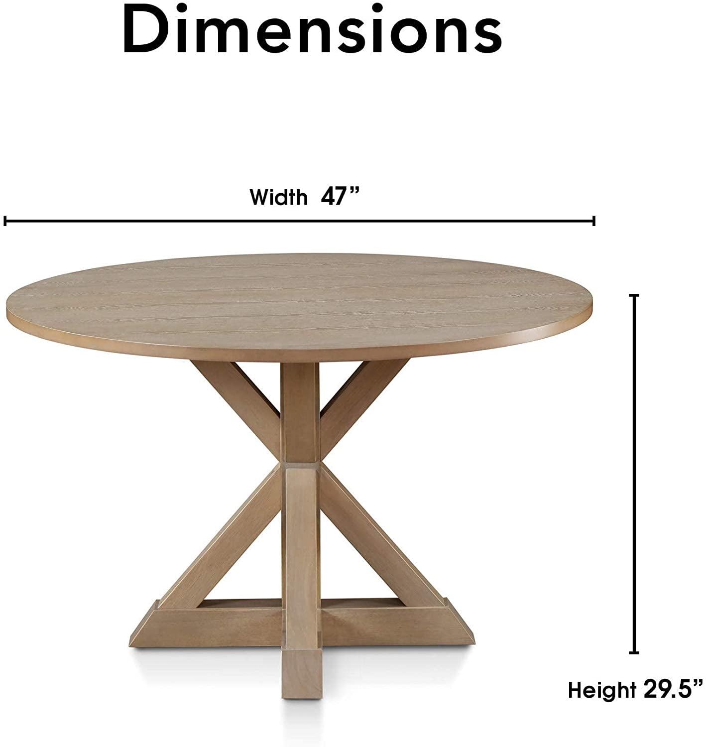 Rustic Wooden Trestle Pedestal Base Dining Table-2