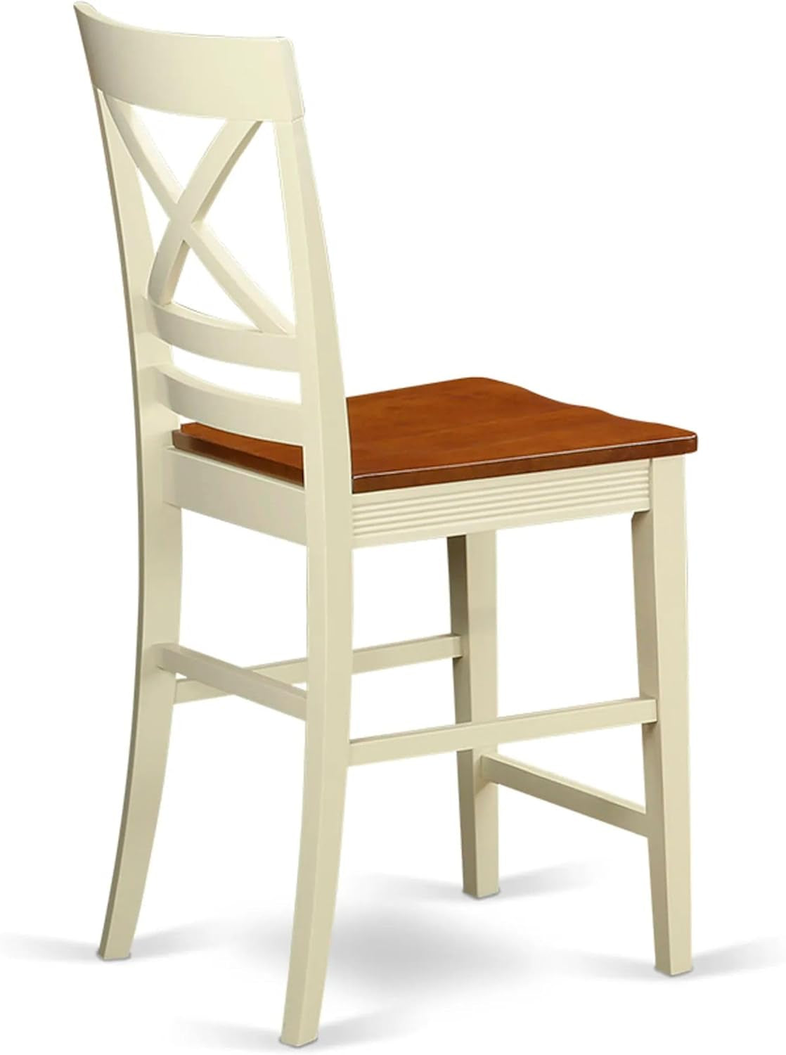 Quincy Counter Barstool-Pub Height Dining Chairs, Set of 2, Buttermilk & Cherry-3