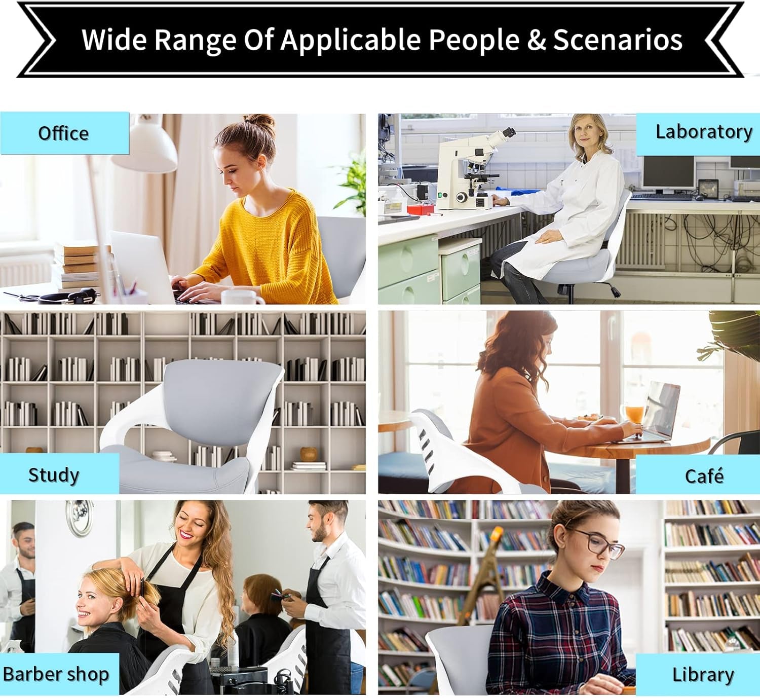 Ergonomic Drafting Chair,Standing Computer Desk Chair,Foot Ring,Lumbar Support,Swivel Task Chair -Grey-4