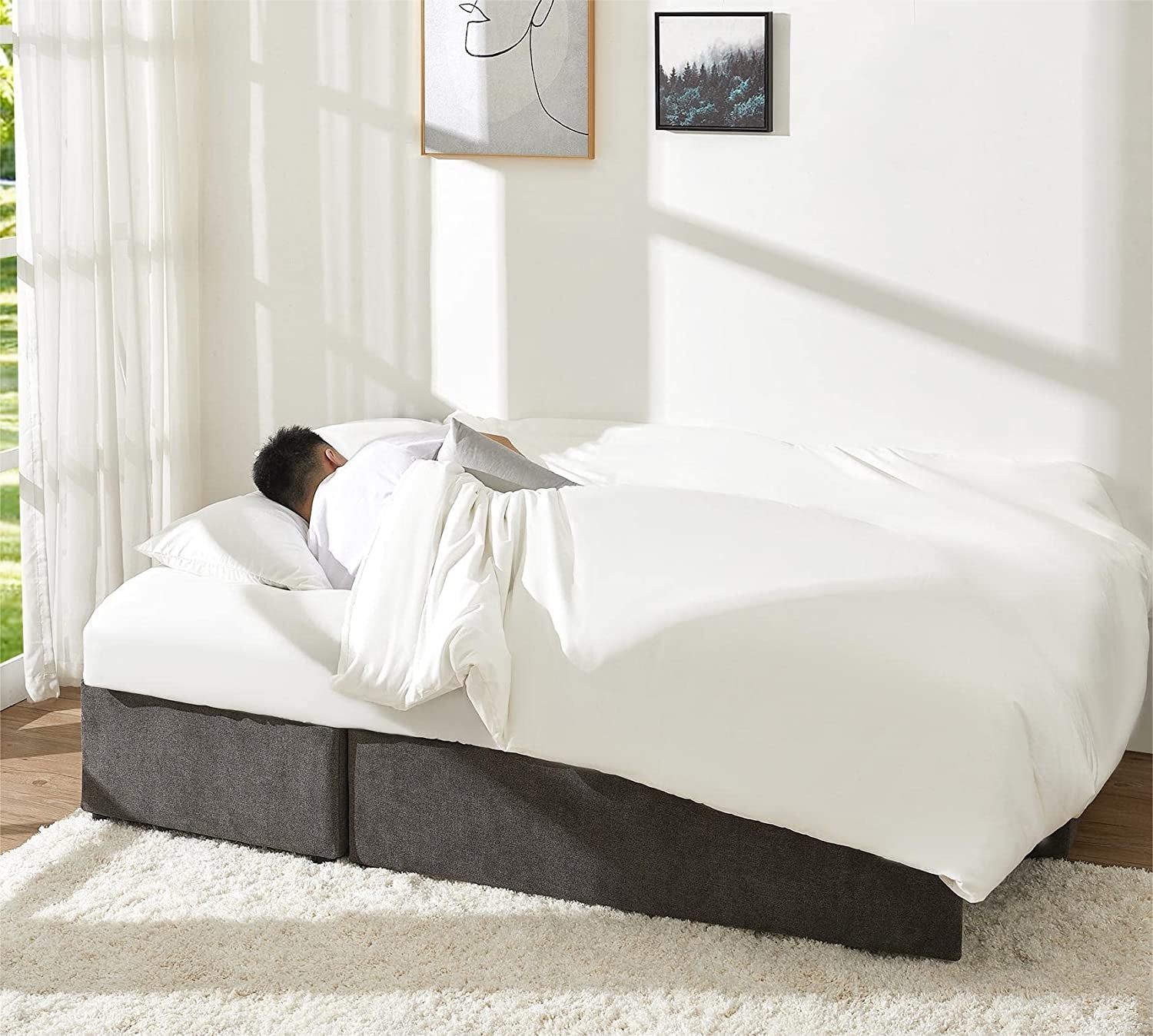 Gray Sectional Sleeper Sofa with Storage Chaise-4