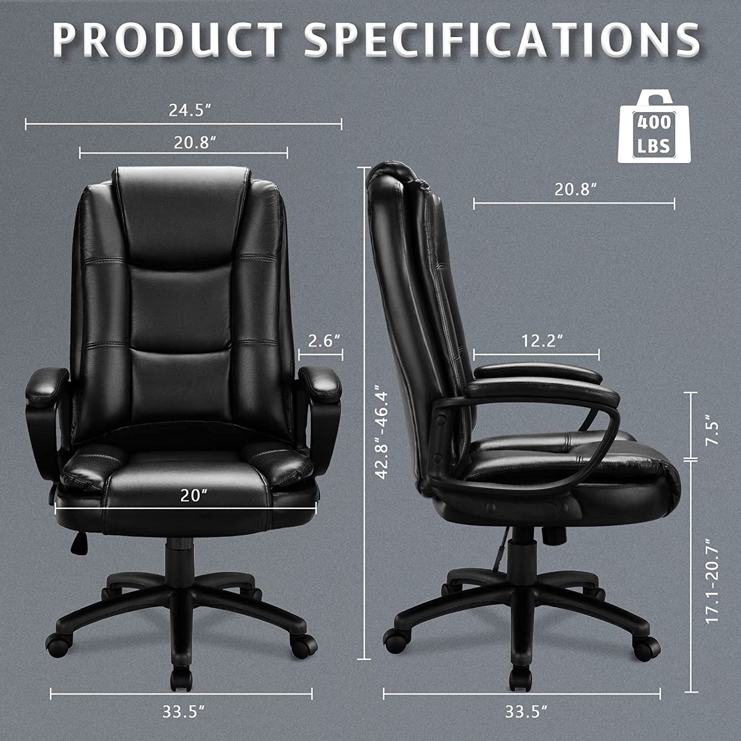 Ergonomic High-Back Office Chair for Managers-2