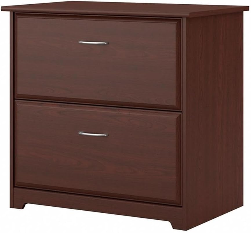 Bush Furniture Cabot 2 Drawer Lateral File Cabinet in Harvest Cherry, Home Office Chest for Letter, Legal, and A4-Size Document Storage-0
