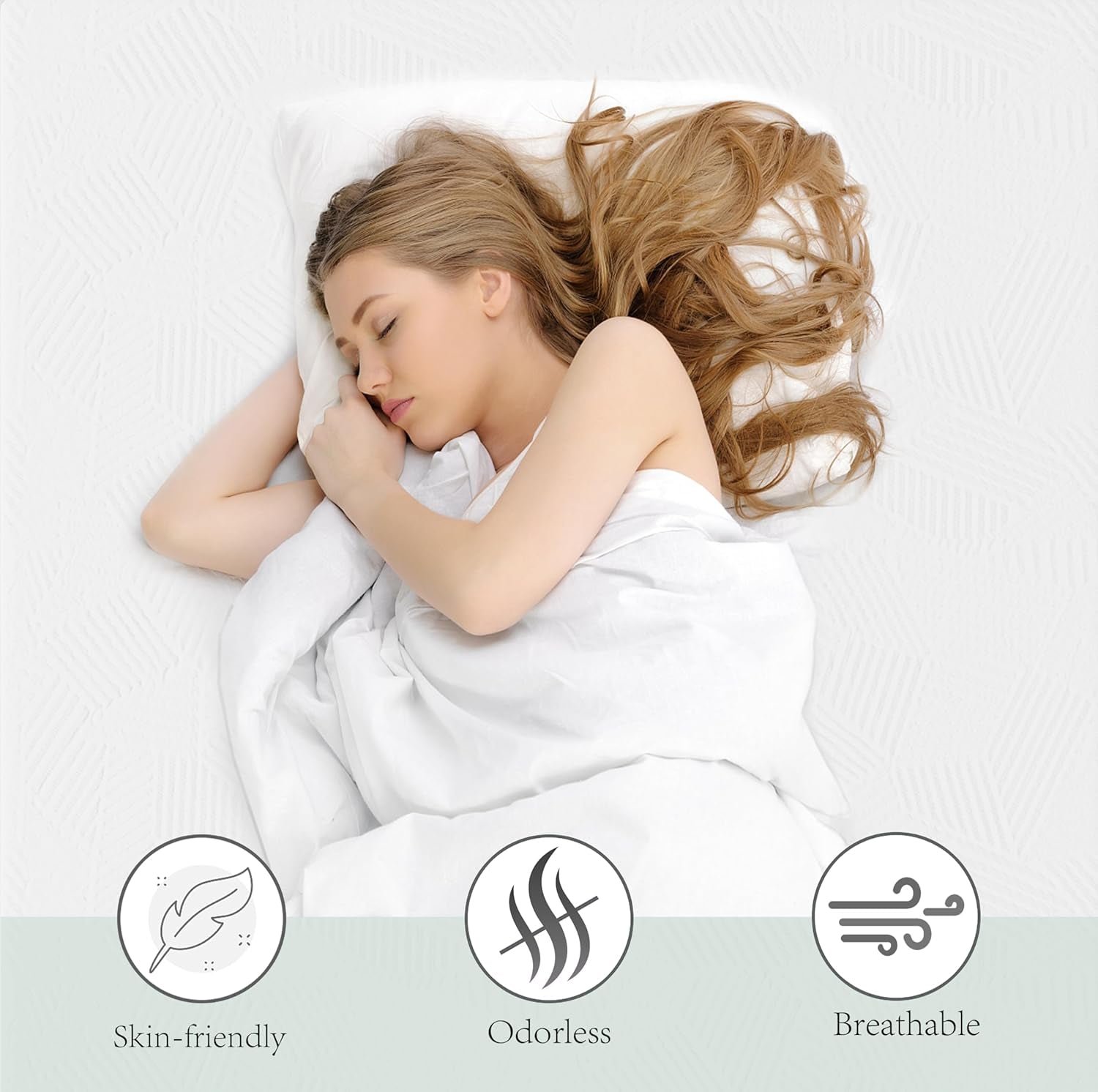 3 Inch Cooling Gel Memory Foam Mattress Topper, Queen-3