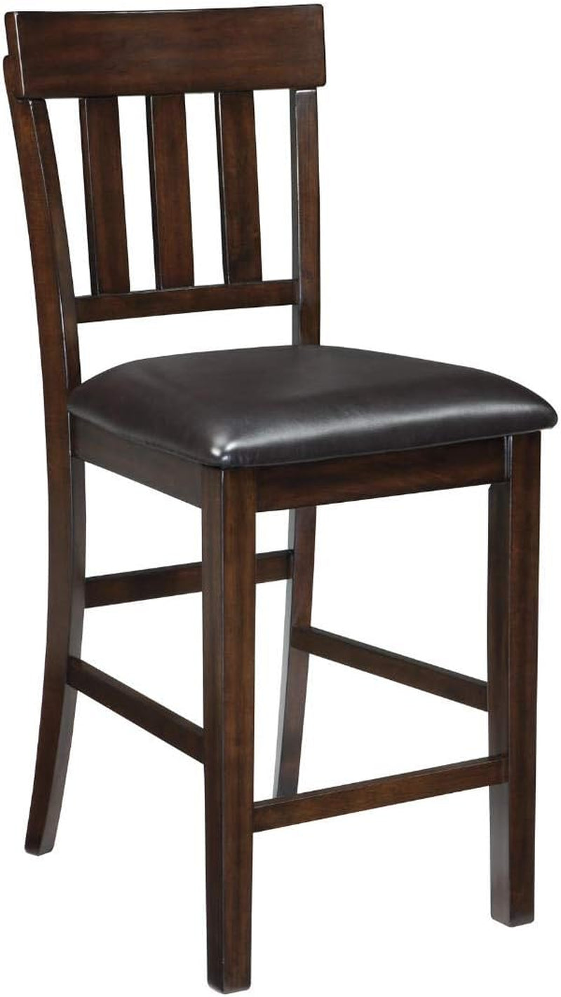 Haddigan 24" Counter Height Upholstered Barstool 2 Count, Dark Brown-4
