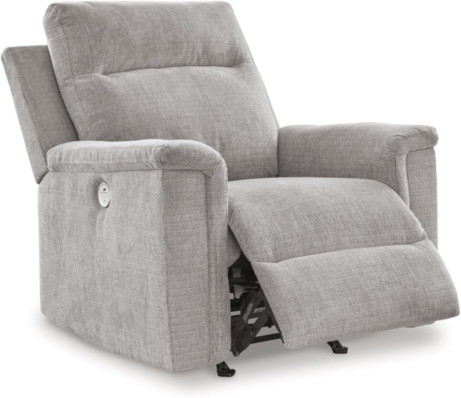 Barnsana Casual Power Rocker Recliner with USB Port, Light Gray-2