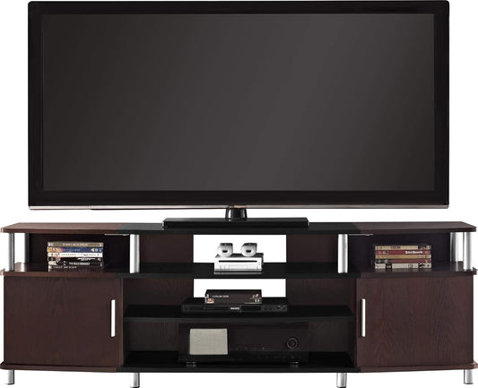 Carson TV Stand for Tvs up to 70", Cherry-0