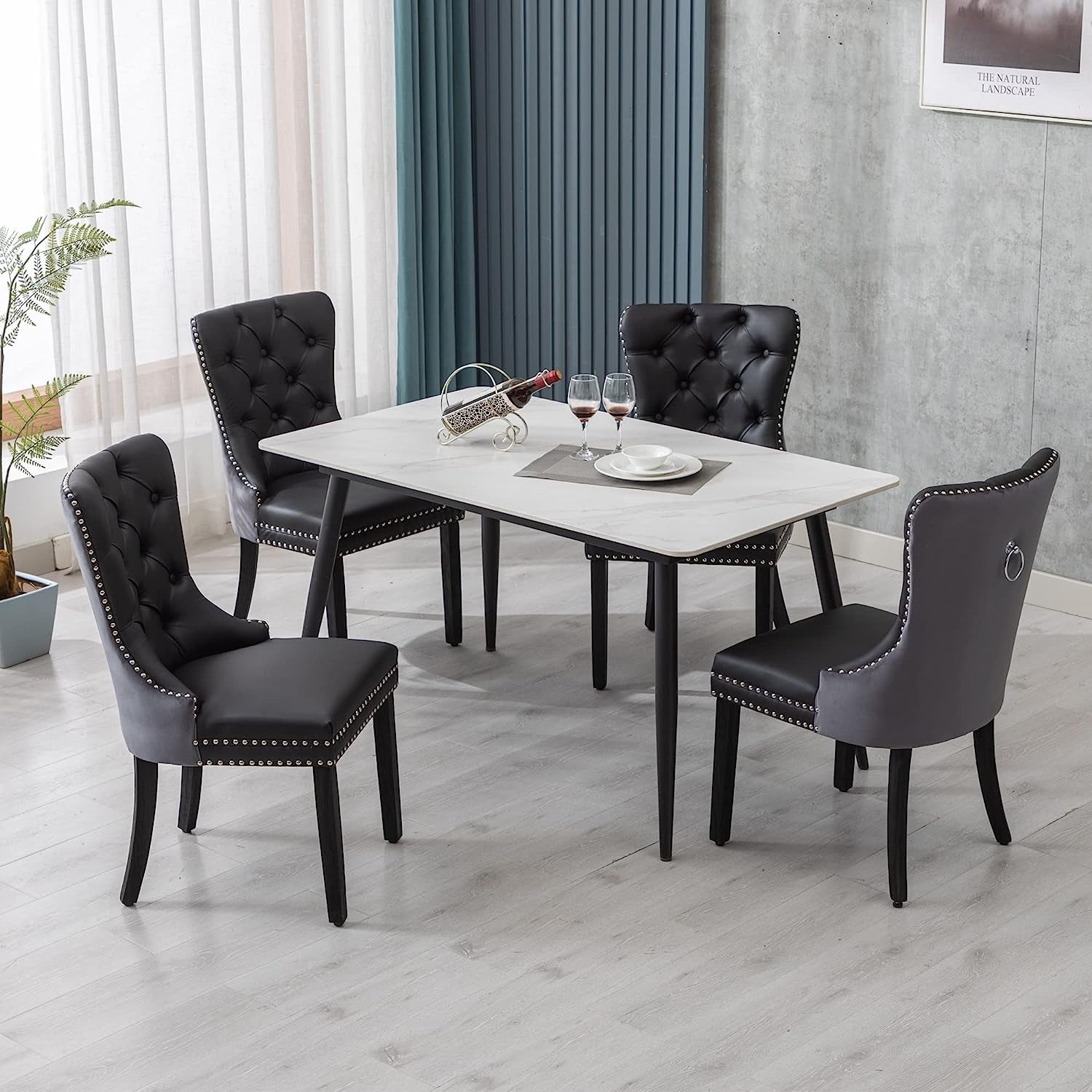 Dining Chairs Set of 4, Upholstered High-End Tufted Dining Room Chair-0