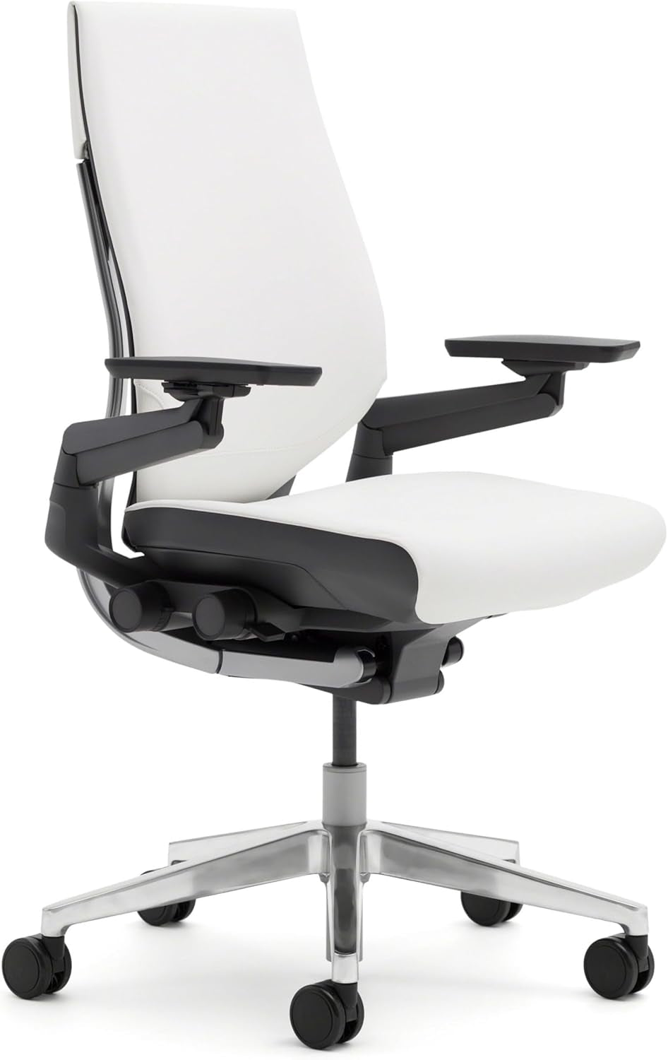 Gesture Office Chair - Ergonomic Work Chair with Wheels for Carpet - Comfortable Office Chair - Intuitive-To-Adjust Chairs for Desk - 360-Degree Arms - Nickel Gray Fabric-0
