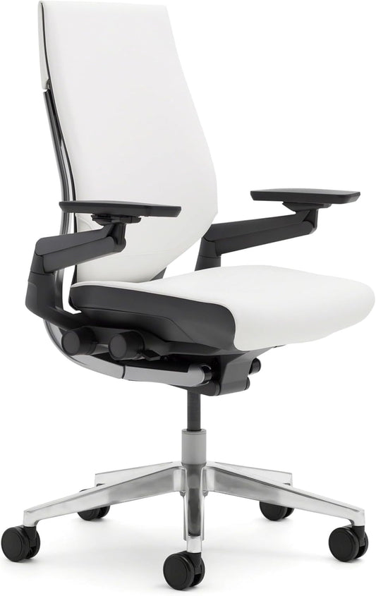 Gesture Office Chair - Ergonomic Work Chair with Wheels for Carpet - Comfortable Office Chair - Intuitive-To-Adjust Chairs for Desk - 360-Degree Arms - Nickel Gray Fabric-0