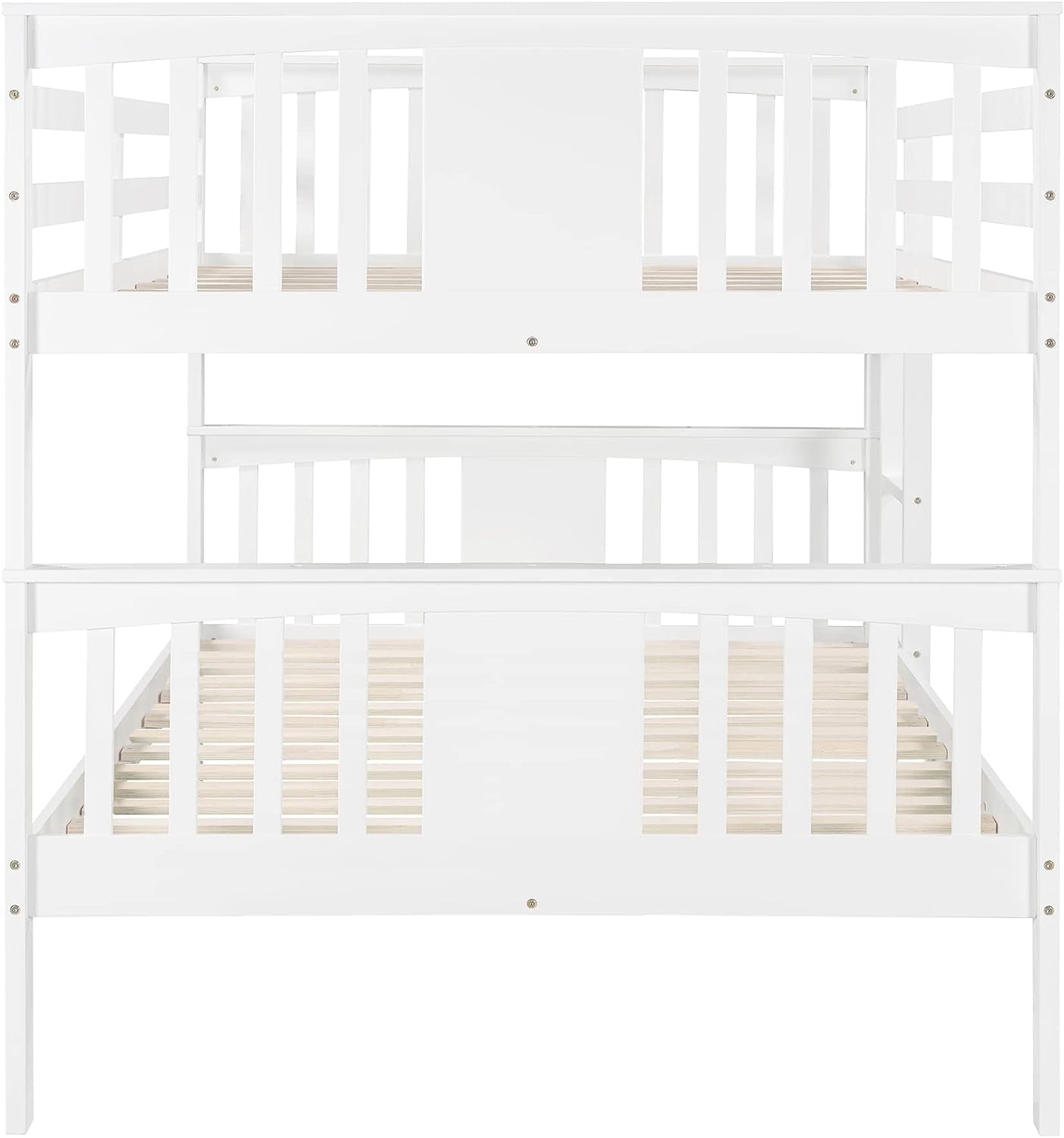 Dividable Full over Full Bunk Bed with Full-Length Guardrail-4