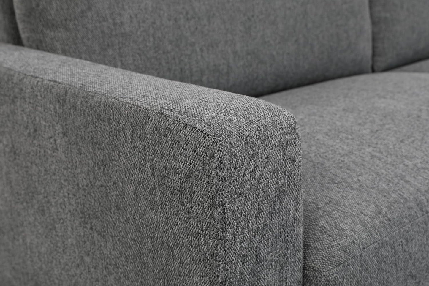 Miles 2 Piece Couch and Loveseat Sets with Reversible Back Pillows, Mid Century Modern Sofa for Small Spaces, Living Rooms, And, Apartments, Grey-2