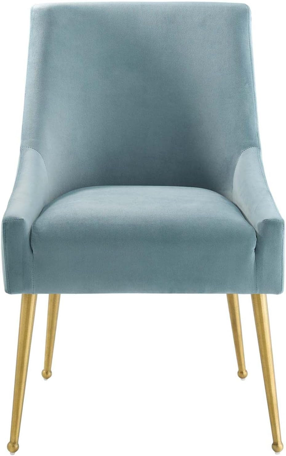 Discern Upholstered Performance Velvet Dining Chair, Light Blue-4