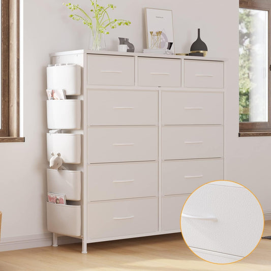 White Dresser with 11 Drawers-0