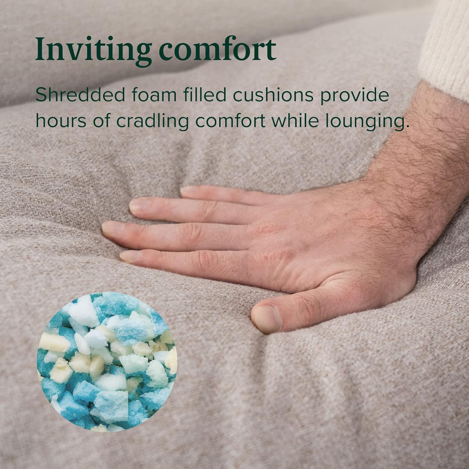 Aidan Sling Accent Chair, Pack of 2, Metal Framed Armchair with Shredded Foam Cushioning, Black-3