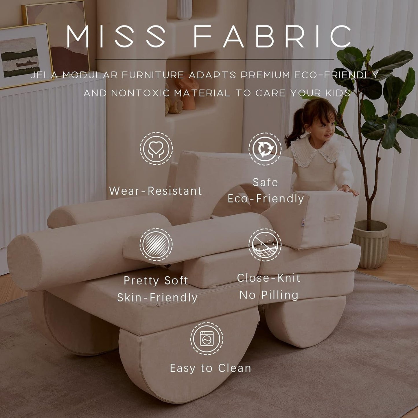 14PCS Kids Luxury Play Couch Modular Foam-3