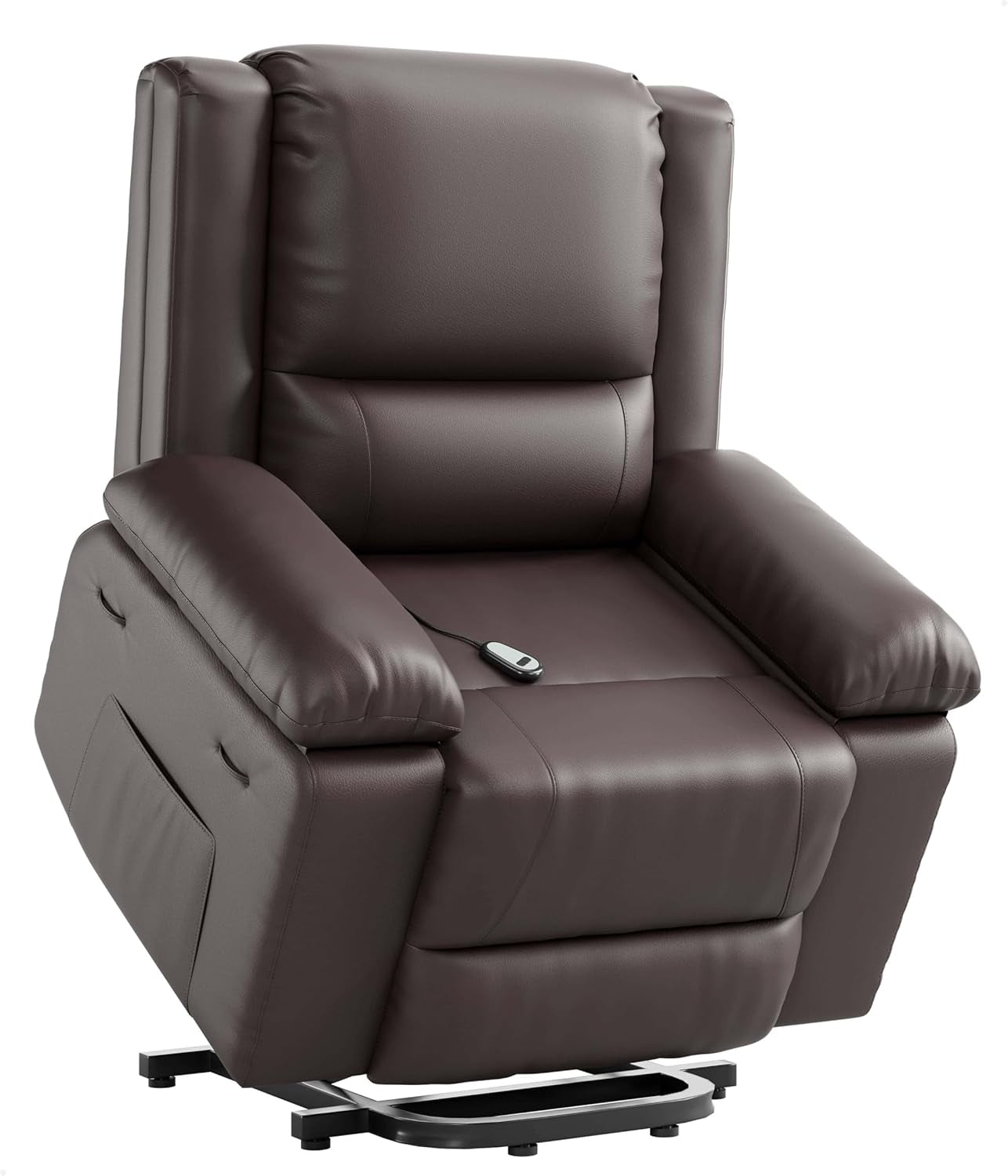 Oversized Wide Power Lift Recliner Chair - Heat and Massage, Adjustable Back and Legs, PU Leather Electric Lift Chair Designed for the Elderly and People with Mobility Impaired-0