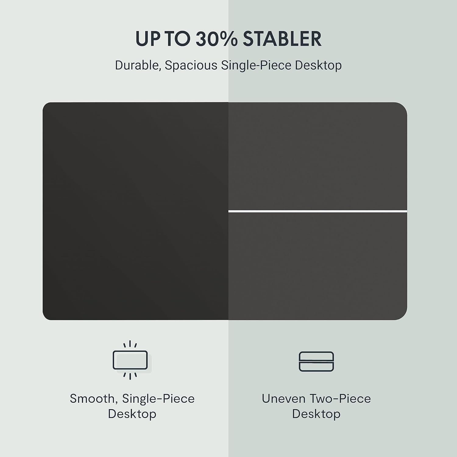 48" Black One-Piece Electric Standing Desk-2