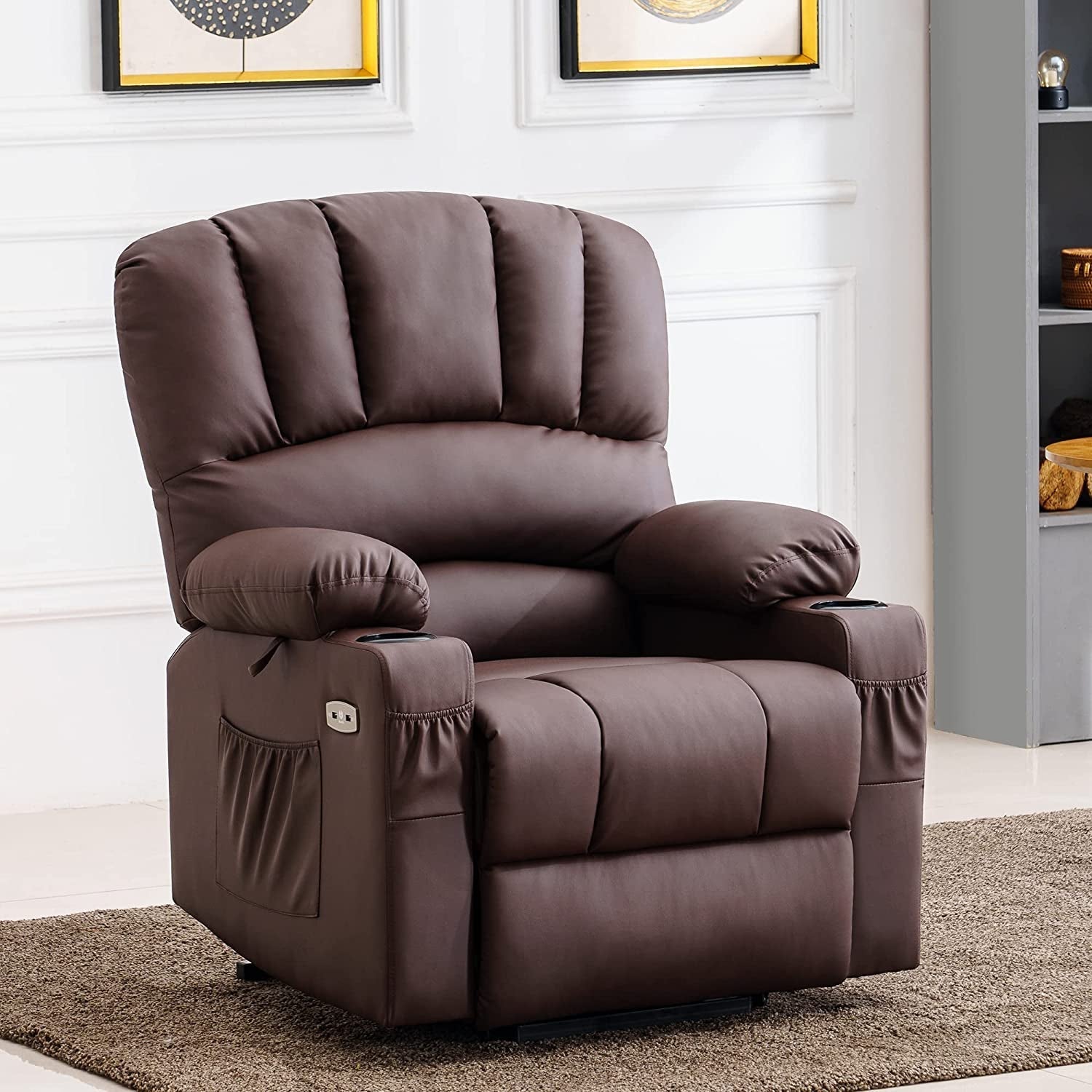 Electric Power Lift Recliner Chair Sofa with Massage-0